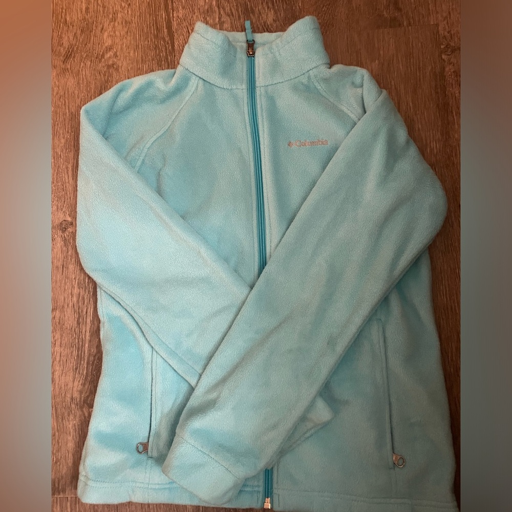 Girls L Columbia Fleece zip up jacket